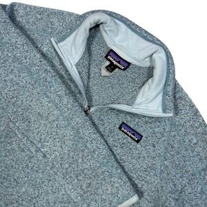 Patagonia  women's Better Sweater Fleece Pullover 1/4 Zip Tubular Blue Sz Medium